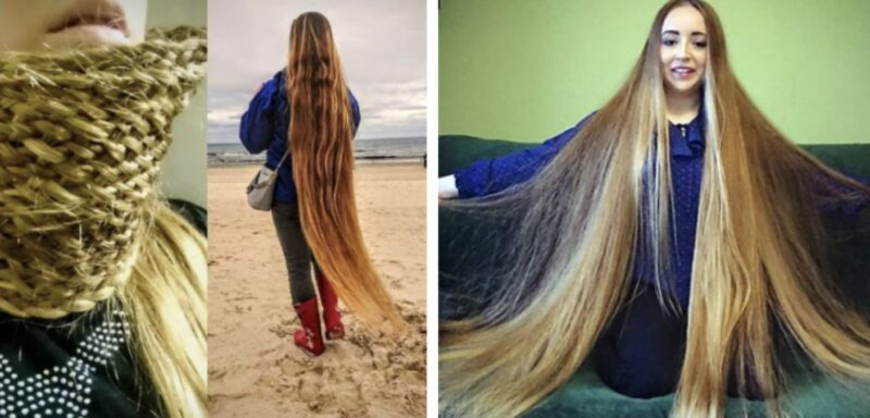 Une femme de 34 ans, n’a pas coupé ses cheveux depuis son enfance, et ils ont maintenant une longueur impressionnante, dépassant sa taille