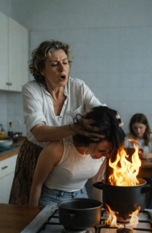 Ma mère m’a attrapée par les cheveux et m’a tirée vers la cuisinière à gaz en flammes, et quand elle a expliqué pourquoi elle agissait ainsi avec moi, je suis restée figée sur place, pétrifiée de peur