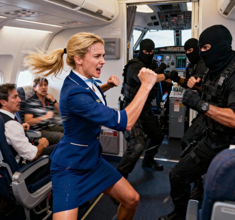 Plusieurs personnes masquées ont attaqué l’avion au moment où il se préparait à décoller, mais ce que l’hôtesse a fait à ce moment-là a surpris tout le monde