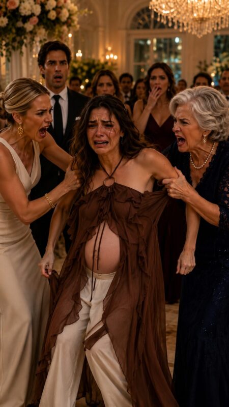 Une femme enceinte fut accusée d'avoir volé les alliances et vit sa robe déchirée devant plus de 200 invités, mais son geste suivant choqua tous les invités et changea complètement le cours de cette soirée