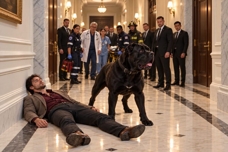 Trente hommes armés, des médecins et des ambulanciers ne pouvaient pas s'approcher d'un homme gardé par un chien féroce — jusqu'à ce qu'une jeune infirmière fasse quelque chose qui plongea tout le monde dans le choc